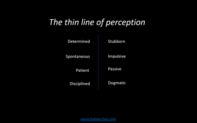 The thin line of perception