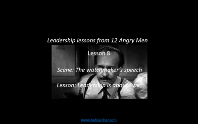 Leadership lessons from Twelve Angry Men – lesson 8